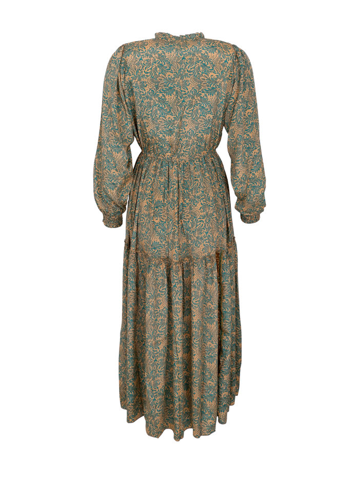 Neo noir tammy store green flower dress