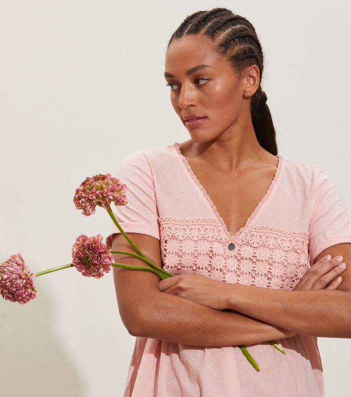 Odd Molly Finest Embroidery Dress Plain Pink Torgstua Mote AS