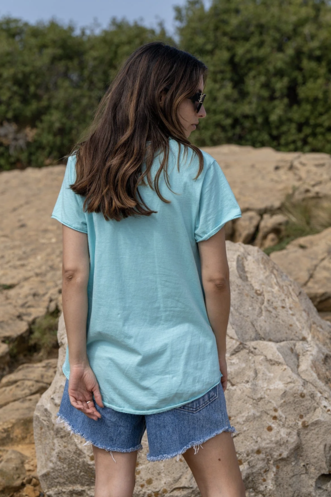 Chantal B Love B T Shirt Turquoise Torgstua Mote AS
